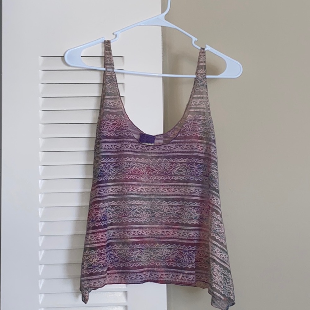 COLORFUL LACE TANK TOP